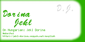 dorina jekl business card